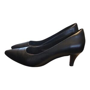 Clarks Womne's Linvale Jerica Dress Slip-On Pump, Black Leather, Sz 9.5 M